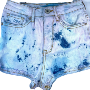 Bullhead upcycled denim shorts. High rise waist. Size 1